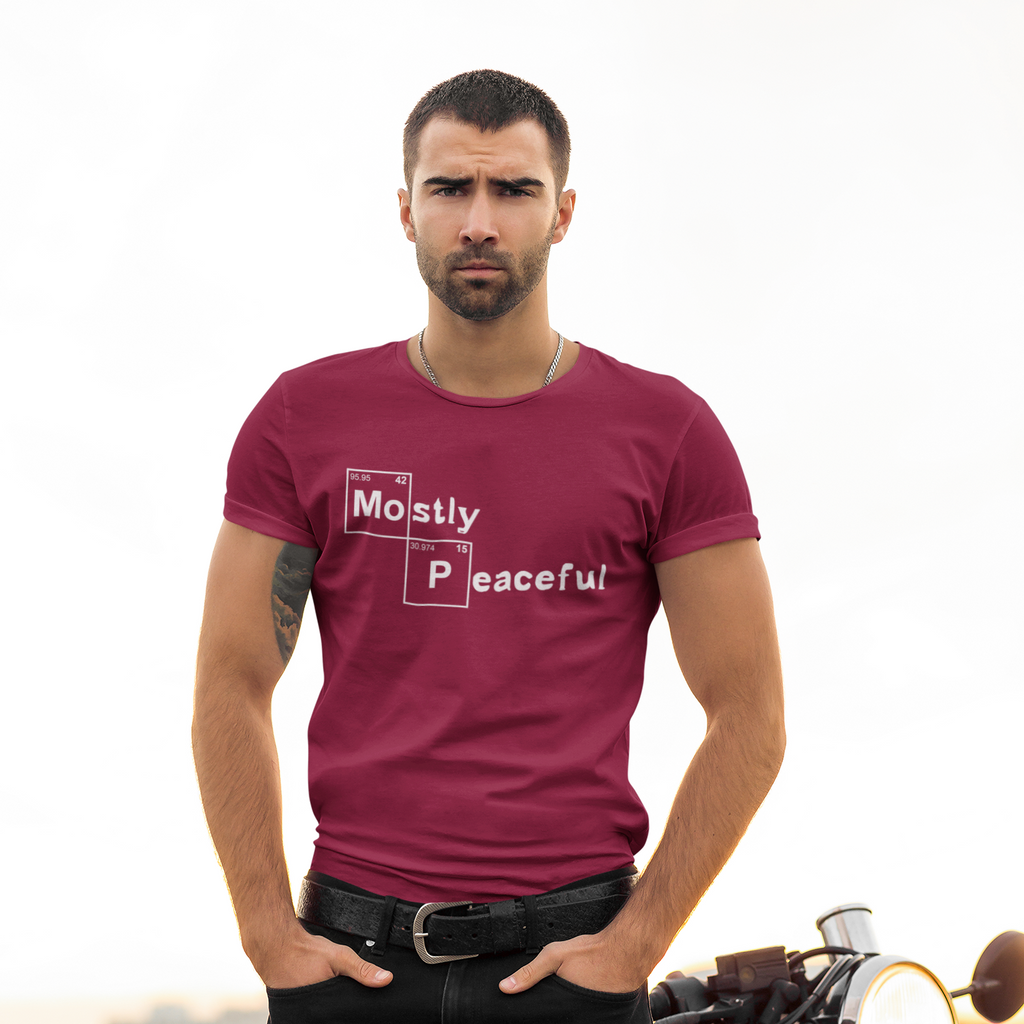 Mostly Peaceful — Unisex Jersey Short Sleeve Tee